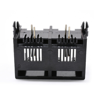 Connecteur téléphonique modulaire RJ11 6P2C à double port pour carte de circuit imprimé, 6 positions 2 contacts pour équipement de communication