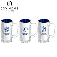 Verres à bière personnalisés avec poignée, logo gravé, couleur personnalisée électroplaquée à l'intérieur, design moderne pour boire