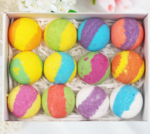 70g <strong>Mini</strong> Round Natural Organic Colored Scented Gift Set <strong>Bath</strong> <strong>Bombs</strong> - Product Image 1