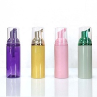 Bouteille en plastique cylindrique personnalisée pour mousse, 40ml 50ml 60ml 80ml 100ml, pour nettoyant visage, emballage de soins de la peau, impression sérigraphique