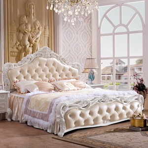 Letto in Stile Europeo, Letto Matrimoniale Intagliato di Lusso 1,8 Metri, Camera da Letto Principale di Alta Gamma, Letto Francese King-size 1,5 Metri - Product Image 1