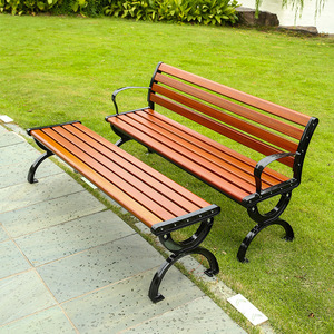 Banco de Exterior de Madera Compuesta y Hierro Fundido, Ecológico, Resistente, Antioxidante y Anticorrosivo, para Parque o Jardín - Product Image 1