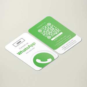 PVC personalizado <span class=keywords><strong>WhatsApp</strong></span> NFC código QR tarjeta de visita Social Media Compatible impermeable Mini etiqueta PET 213 215 13,56 MHz - Product Image 5