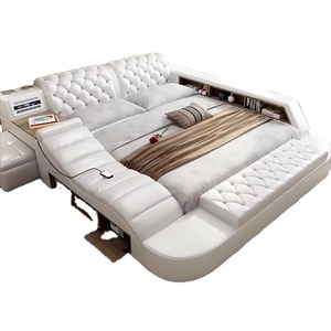 Luxury Multifunctional Smart Bed King Sizes Modern Upholstered Double Bed Wireless Charging Storage Bedroom Smart Bed-hu-031 Mul - Product Image 2