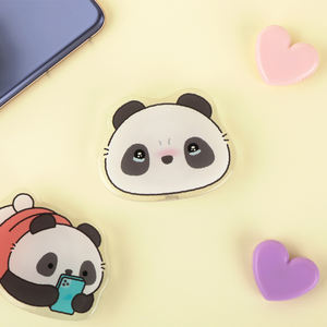 Support de téléphone adhésif ABS Paorang, motif de personnage de dessin animé mignon, support transparent, accessoire de téléphone décoratif kawaii, pour les fêtes - Product Image 3