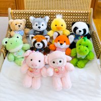 Grosir Massal Boneka Hewan Hutan Mini Lembut Custom, Gantungan Kunci untuk Mesin Cakar, Hadiah Ulang Tahun Anak