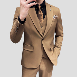 Costume d'affaires pour homme, style <span class=keywords><strong>italien</strong></span>, respirant, grande taille, anti-plis, idéal pour mariage – Approvisionnement direct usine - Product Image 4