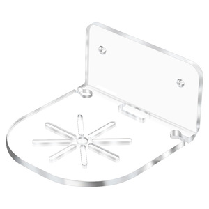 Прямая Продажа с фабрики, портативный настенный акриловый прозрачный плавающий кронштейн для полок с наноклеевым клеем и винтами - Product Image 1