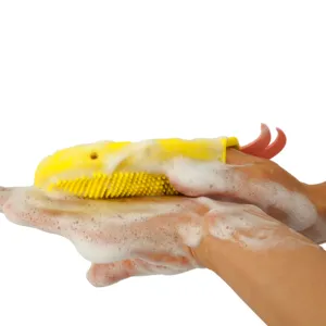 Cepillo de ducha de silicona suave, cuerpo seco, esponja exfoliante, baño de lavado