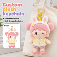 Porte-clés en peluche Kawaii OEM ODM pour sacs, breloques décoratives, mini poupées K-pop en peluche personnalisables