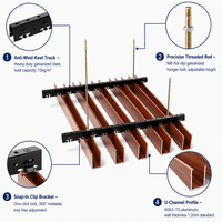 Dalles de plafond acoustiques en aluminium imitation bois, ignifuges, insonorisées, isolantes thermiquement et anti-humidité, très vendues