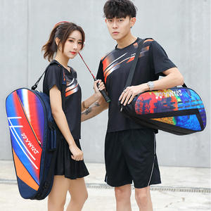 3-Pack Custom Portable Racquet Sport Bags Single Double Shoulder Large PU Capacity Thick <b>Badminton</b> Tennis <b>Racket</b> <b>Cover</b> Backpack - Product Image 3