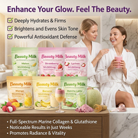Poudre de boisson au collagène multi-saveurs 50000mg, collagène marin, glutathion, marque privée OEM