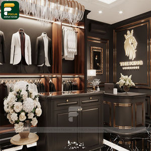 Expositor de Lujo Ligero para Boutique de Ropa, Armario Colgador con Detalles en Latón, Destaque Visual - Product Image 4