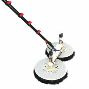Brosse électrique solaire de 5,5 m à double tête <span class=keywords><strong>pour</strong></span> le nettoyage extérieur des fenêtres et des panneaux solaires - Product Image 1