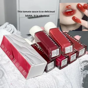 Pinkyfocus tinh tế tinh khiết mong muốn gương Lip men sáng không dính cup phim chất lỏng hình thành đầy đặn son bóng - Product Image 1