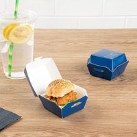 Emballage de Hamburger en papier alimentaire de boîte de Burger personnalisé en gros d'usine avec options d'impression de stratification mate et brillante de gaufrage