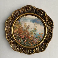 Ensemble de cadres photo muraux en résine gravée de style occidental - Décoration de petite taille