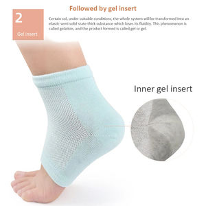 Chaussettes en coton colorées pour hommes en gros, marque LM, modèle LM01, avec talon anti-fissuration et doublure en silicone élastique hydratant pour la peau des pieds - Product Image 4