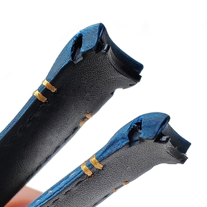 Correa de reloj de cuero genuino de lujo hecha a mano, con pasador de liberación rápida, ajustable, 14/16/18/20/22/24 mm, correa de repuesto - Product Image 3