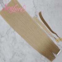 Extensions de cheveux de haute qualité, blondes avec racines foncées, à bandes adhésives, 100% cheveux humains vierges Remy
