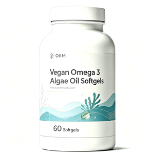Cápsulas Blandas de Aceite de Algas Omega 3 Veganas de Marca Privada OEM/ODM, Apoyo para la Salud del Corazón, Cerebro y Ojos, Proporcionan Omega-3 de Origen Vegetal - Product Image 1