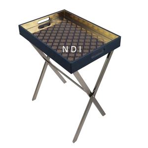 Esmalte brillante Acabado Diseño Té Café Mesa de servicio Aluminio Metal Sofá Mesa auxiliar - Product Image 1