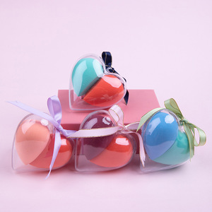 Ensemble d'éponges de maquillage en forme de cœur 2-en-1, éponge douce pour fond de teint, houppette cosmétique, cadeau beauté, outil de maquillage - Product Image 2