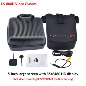 Gafas de Video FPV VR 5.8G <span class=keywords><strong>LS</strong></span>-800D 40CH con Alcance de 10KM y Grabación DVR, Accesorio para <span class=keywords><strong>Quadcopter</strong></span> RC - Product Image 3