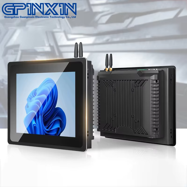 Industrial Fanless Computer Pc IP65 Rugged Aluminum Alloy Panel Window Linux Wall Mount Embedded 10-Point Capacitive Industrial