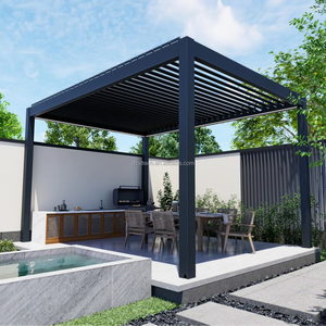 Gazebo y <span class=keywords><strong>pabellón</strong></span> de pérgola al aire libre con cubierta de parasol para proporcionar sombra <span class=keywords><strong>en</strong></span> su <span class=keywords><strong>jardín</strong></span> o patio - Product Image 3