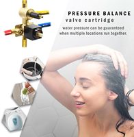 Robinet de douche thermostatique mural moderne en laiton finition bronze huilé, à poignée unique, avec fonction de sortie 3 voies et inverseur de débit doux