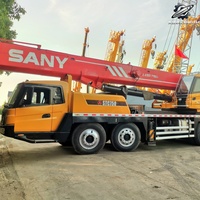 Promotion : Grue mobile Sany STC750 d'occasion, 75 tonnes, grue de chantier à flèche télescopique hydraulique, faible nombre d'heures, livraison rapide