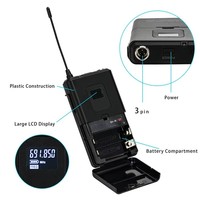 Microphone sans fil cravate 8 canaux UR-8800L-1A et accessoires – Mini microphone Lavalier sans fil