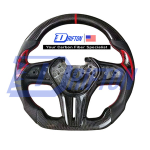 พวงมาลัยคาร์บอนไฟเบอร์แบบสั่งทำพิเศษ 3K/6K/12K ลายเรียบ/ลายทวิล/ลายฟอร์จ ผิวเงา/ผิวด้าน ป้องกันรังสียูวี สำหรับ Infiniti Q50 Q50S - Product Image 1