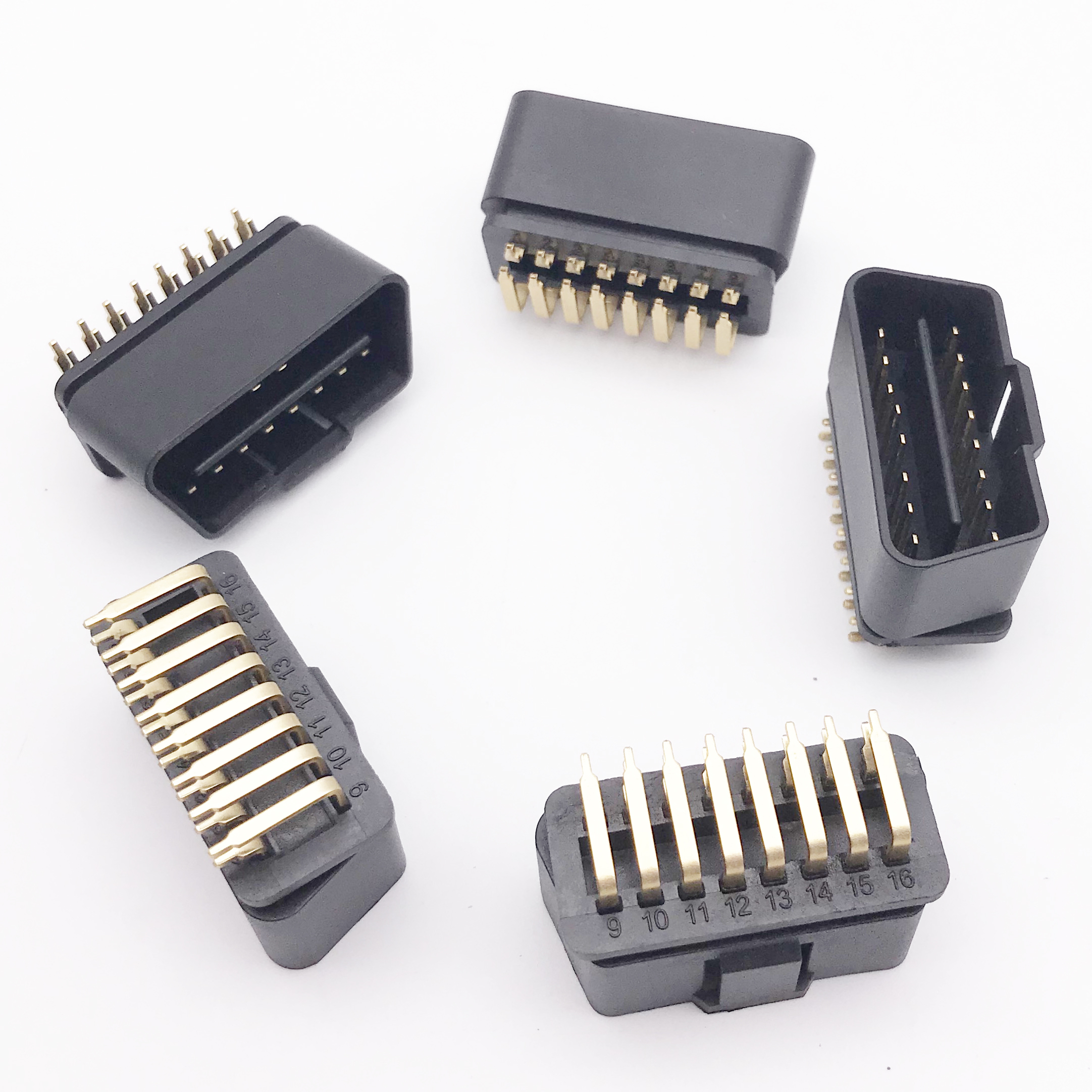 Conector OBD OBD2 de diagnóstico macho andu venta directa de fábrica 12V OBD