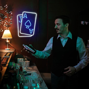 Luz LED de Neón USB Azul y Blanca, Decoración de Pared Publicitaria con Control Remoto, Impermeable IP65 para Hogar, Oficina, Dormitorio, Bar, <span class=keywords><strong>Casino</strong></span> - Product Image 3