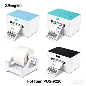 Imprimante thermique POS-9220 108 mm, imprimante thermique 4x6, imprimante d'étiquettes sans encre, 203 dpi, vitesse maximale de 160 mm/<span class=keywords><strong>s</strong></span> - Product Image 6