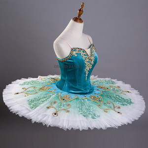 Traje <span class=keywords><strong>de</strong></span> Ballet Tutú Clásico Verde para Niñas, Estilo Cascanueces, para Actuaciones Profesionales - Product Image 2