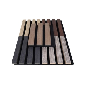 Hiện đại Di chuyển bằng Gỗ Acoustic Panels PVC Laminate <span class=keywords><strong>MDF</strong></span> tự nhiên Walnut Oak Veneer kết thúc tường trang trí nội thất ngăn 60*240cm kho - Product Image 3