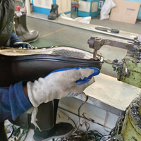 Chaussures de sécurité pour le travail en champ pétrolier avec embout et semelle intermédiaire en acier, cousues Goodyear, bottes de travail Wellington anti-perforation, bottes de sécurité pour hommes