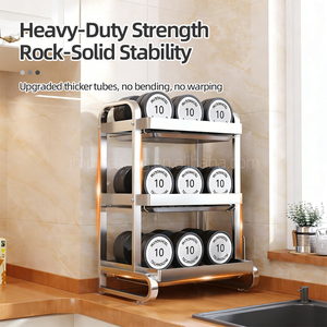 <span class=keywords><strong>Escurridor</strong></span> <span class=keywords><strong>de</strong></span> <span class=keywords><strong>Platos</strong></span> <span class=keywords><strong>de</strong></span> Acero Inoxidable 304 <span class=keywords><strong>de</strong></span> 2/3 Niveles con Bandejas Recolectoras para <span class=keywords><strong>Platos</strong></span>, Tazones y Utensilios - Product Image 4