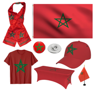 Ensembles de Produits Personnalisés en Polyester avec Logo : Badges, Bracelets, Chapeaux, Écharpes, Drapeaux du Maroc pour Élections Nationales