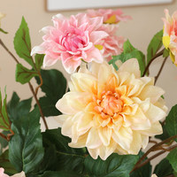 Arrangement de fleurs artificielles Dahlia en gros – Bouquet décoratif pour mariage et décoration murale