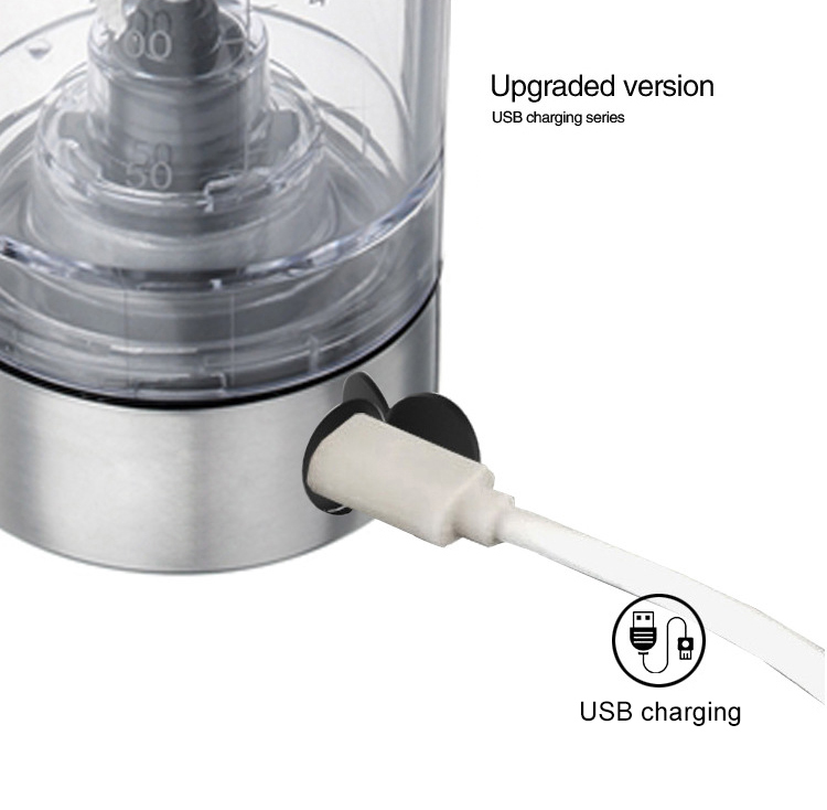 amazon top seller 2021 250ml USB rechargeable battery blade mixing cup protein powder automatic electric shaker
