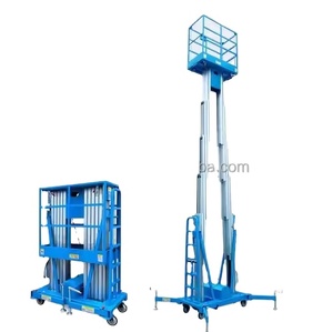 Plataforma Elevadora Hidráulica de Doble Mástil Telescópico Vertical WEMET de 4m, 6m, 8m, 10m, <span class=keywords><strong>12m</strong></span>, 14m, de Aleación de Aluminio, con Capacidad de Carga de 200kg - Product Image 2