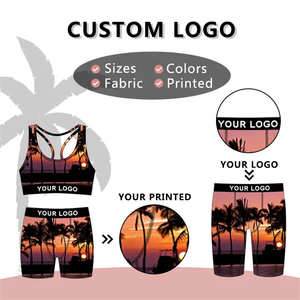 Ensemble de lingerie OEM en polyester et élasthanne sans couture, soutien-gorge grande taille pour femme, shorts pour garçons, logo personnalisé, faible MOQ, tenue de sport - Product Image 3