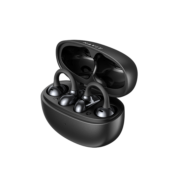 Havit OWS928 TWS Earphones Open-ear ENC Wireless Headphones Noise Cancelling BT5.4 Earhooks OWS Open-ear Earbuds