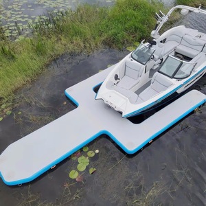 Drop Stitch U Shape Jet Ski Dock Water Gonflable Island Yacht Pontoon pour <span class=keywords><strong>Bain</strong></span> <span class=keywords><strong>de</strong></span> <span class=keywords><strong>Soleil</strong></span> - Product Image 3