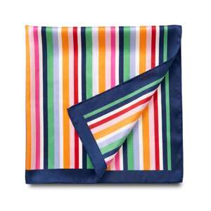 EDGE Foulard carré en satin à rayures arc-en-ciel moderne personnalisé pour femme, doux comme <span class=keywords><strong>de</strong></span> la <span class=keywords><strong>soie</strong></span>, accessoire <span class=keywords><strong>de</strong></span> mode pour le cou - Product Image 5